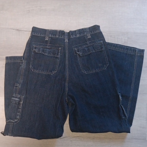 Dark Blue Interchangeable Cargo Jeans - Picture 2 of 3